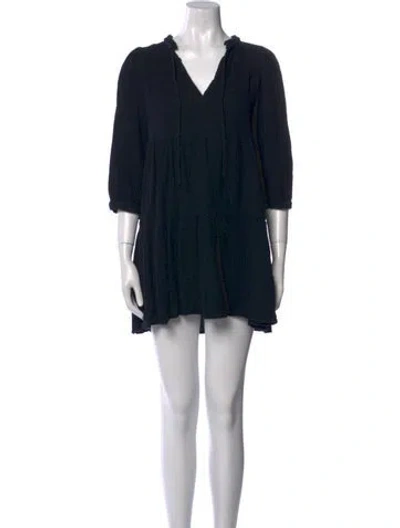 Pre-owned Honorine V-neck Mini Dress In Black