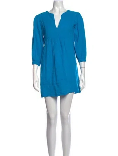 Pre-owned Honorine V-neck Mini Dress In Blue