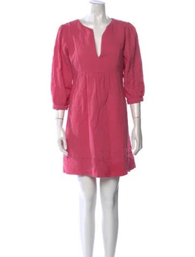 Pre-owned Honorine V-neck Mini Dress In Pink