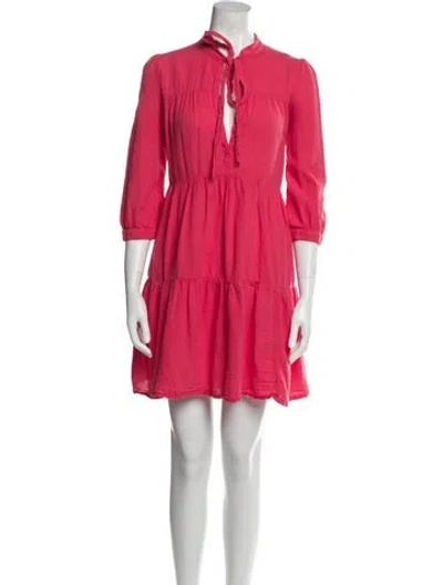 Pre-owned Honorine V-neck Mini Dress In Pink