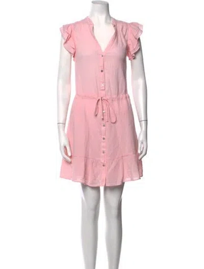 Pre-owned Honorine V-neck Mini Dress In Pink