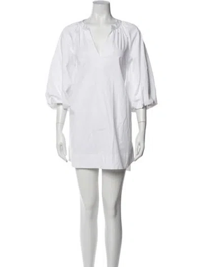 Pre-owned Honorine V-neck Mini Dress In White