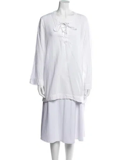 Pre-owned Honorine V-neck Mini Dress In White