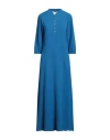 Honorine Woman Maxi Dress Bright Blue Size M Cotton