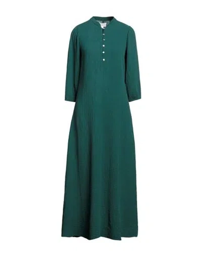 Honorine Woman Maxi Dress Green Size S Cotton