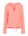 Honorine Woman Sweatshirt Coral Size M Cotton In Red