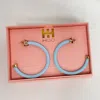 Hoo Hoops Hoop Earrings In Turquoise In Blue