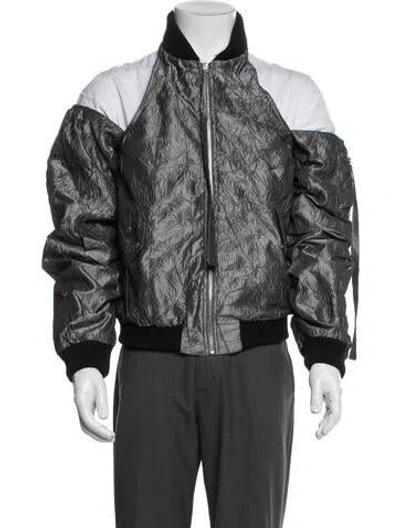 Pre-owned Hood By Air 2016 'galvanize' Bomber Jacket In Gray