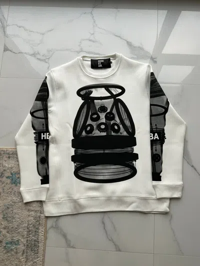 Pre-owned Hood By Air Graphic Foam Sweater In White