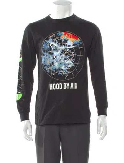 Pre-owned Hood By Air Graphic Print Crew Neck Sweatshirt In Gray