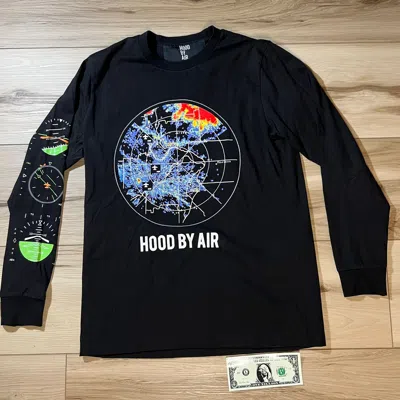 Pre-owned Hood By Air Hba Doppler Logo Graphic Long Sleeve Shirt In Black