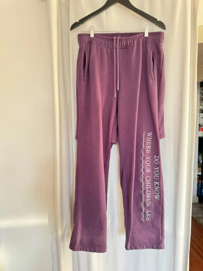 Pre-owned Hood By Air Hba Double Legged Ss17 Sweatpants In Purple