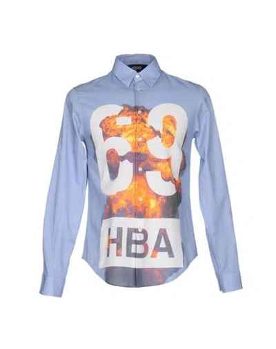 Hood By Air Hba  Man Shirt Sky Blue Size M Cotton