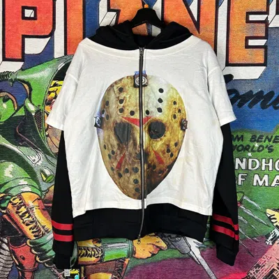 Pre-owned Hood By Air Jason Layered T Shirt Pullover Hoodie In White