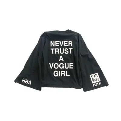 Pre-owned Hood By Air Never Trust A Vogue Girl Long Sleeve Sweater In Black