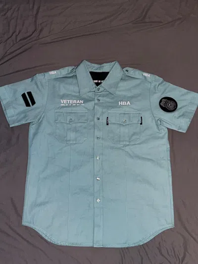 Pre-owned Hood By Air “veteran” Shirt In Blue