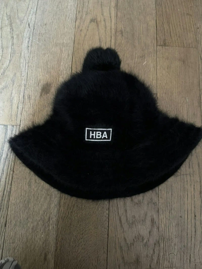 Pre-owned Hood By Air X Kangol Hood By Air Kangol Angora Hair Bucket Hat In Black