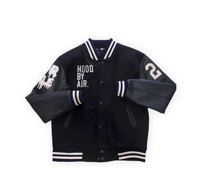 Pre-owned Hood By Air X Mmw Hba X Been Trill Collab Varsity Jacket In Black