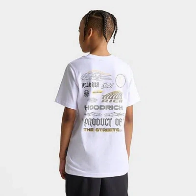 Hoodrich Big Kids Gothic Multi Logo T-shirt In White
