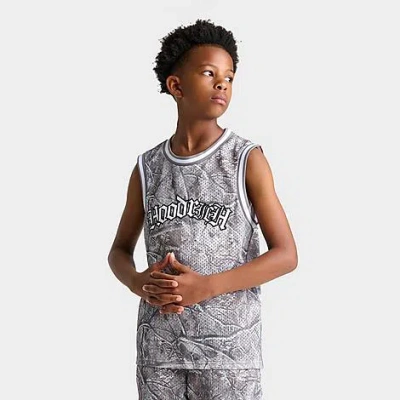 Hoodrich Big Kids Hunting Camo Basketball Jersey In Gray