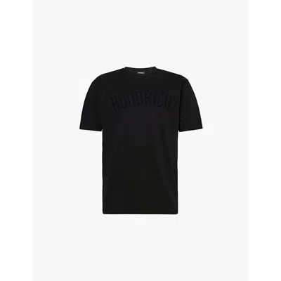 Hoodrich Mens Black Kraze Brand-embroidered Cotton-jersey T-shirt