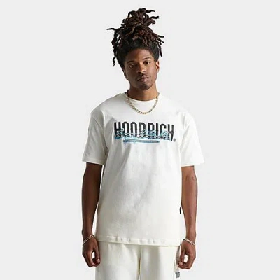 Hoodrich Men's Og Splatter T-shirt Size Medium 100% Cotton In Blanc De Blanc/black/radiance Blue