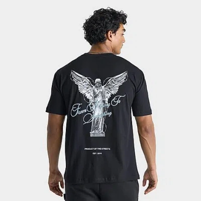 Hoodrich Men's Og Vital T-shirt In Black/white/clear Sky