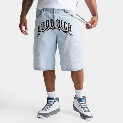 Hoodrich Men's Ritual Distressed Denim Jean Shorts In Blue