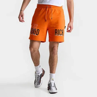 Hoodrich Men's Vici Fleece Shorts Size 2xl 100% Cotton/fleece In Orange