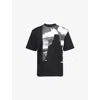 Hoodrich Mens Black Graphic-print Relaxed-fit Cotton T-shirt In Black