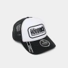 Hoodrich Stamp Five Panel Trucker Hat In Black/white