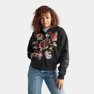 Hoodrich Women's Axel Full-zip Fleece Hoodie In Black