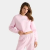 Hoodrich Women's Cherish Bling Cropped Crewneck Sweatshirt In Light Pink