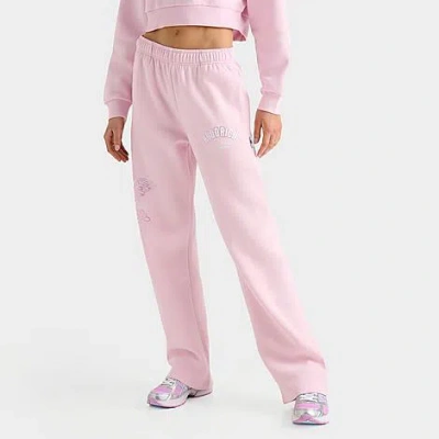 Hoodrich Women's Cherish Bling Wide Leg Jogger Pants In Light Pink