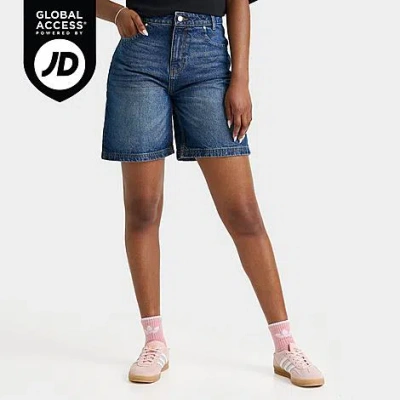 Hoodrich Women's Denim Applique Jorts In Blue