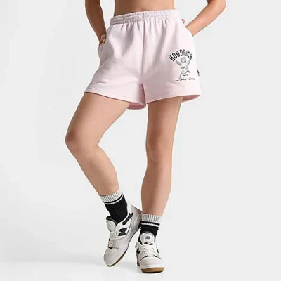 Hoodrich Women's Glow Angel Shorts Size Xl Cotton/fleece In Pink