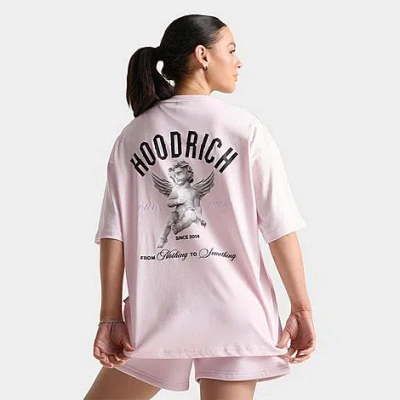 Hoodrich Women's Glow Angel T-shirt Size Xl Cotton In Pink