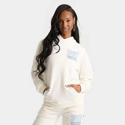 Hoodrich Women's Jewel Oversized Hoodie In Cream/silver Grey/ice Blue