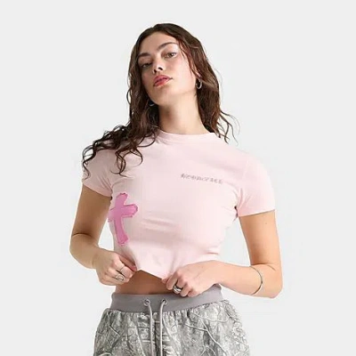 Hoodrich Women's Mist Baby T-shirt In Pink