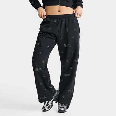 Hoodrich Women's Razor Rhinestone Wide-leg Jogger Pants