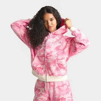 Hoodrich Women's Script Logo Camo Full-zip Hoodie