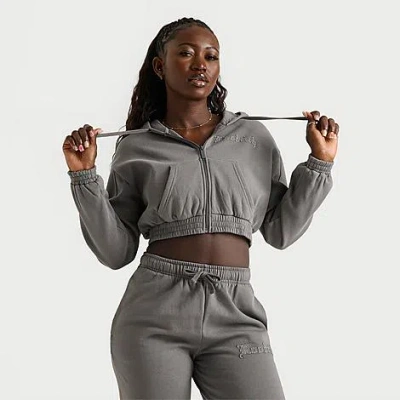 Hoodrich Women's Tagra Cropped Full-zip Hoodie In Lava Smoke