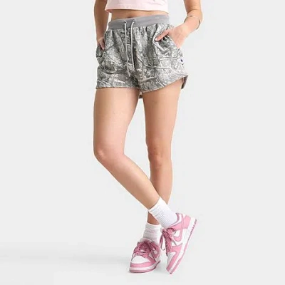 Hoodrich Women's Woodland Camo Mini Fleece Shorts In Gray