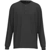 Hooey Aztec Long Sleeve Thermal Shirt In Asphalt In Black