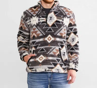 Hooey Aztec Pattern Folkstone Pullover In Grey In Gray