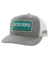 Hooey Big Boys And Girls Gray/white Cactus Ropes Trucker Snapback Hat In Gray,white