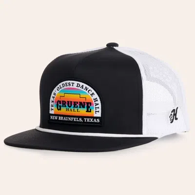 Hooey Black Gruene Hall Patch Rope Curved Bill Trucker Cap