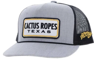 Hooey Cactus Ropes Trucker Cap In Grey/charcoal In Gray