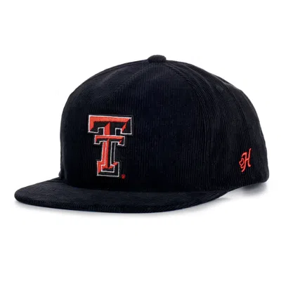 Hooey Collegiate Collection Black Texas Tech Logo Curved Bill Patch Cap