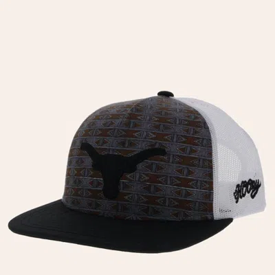 Hooey Collegiate Collection Men's Black & White Longhorn Logo Cap In Gray